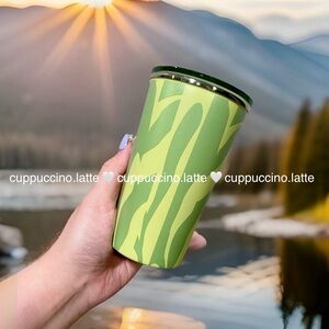 🍃NWT🍵Starbucks 2026 Green Matcha Botanical Stainless Steel Cup Tumbler- 12 oz